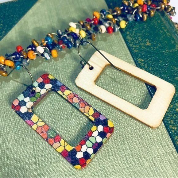 Boho beaded necklace with matching‎ earrings - Picture 3 of 4